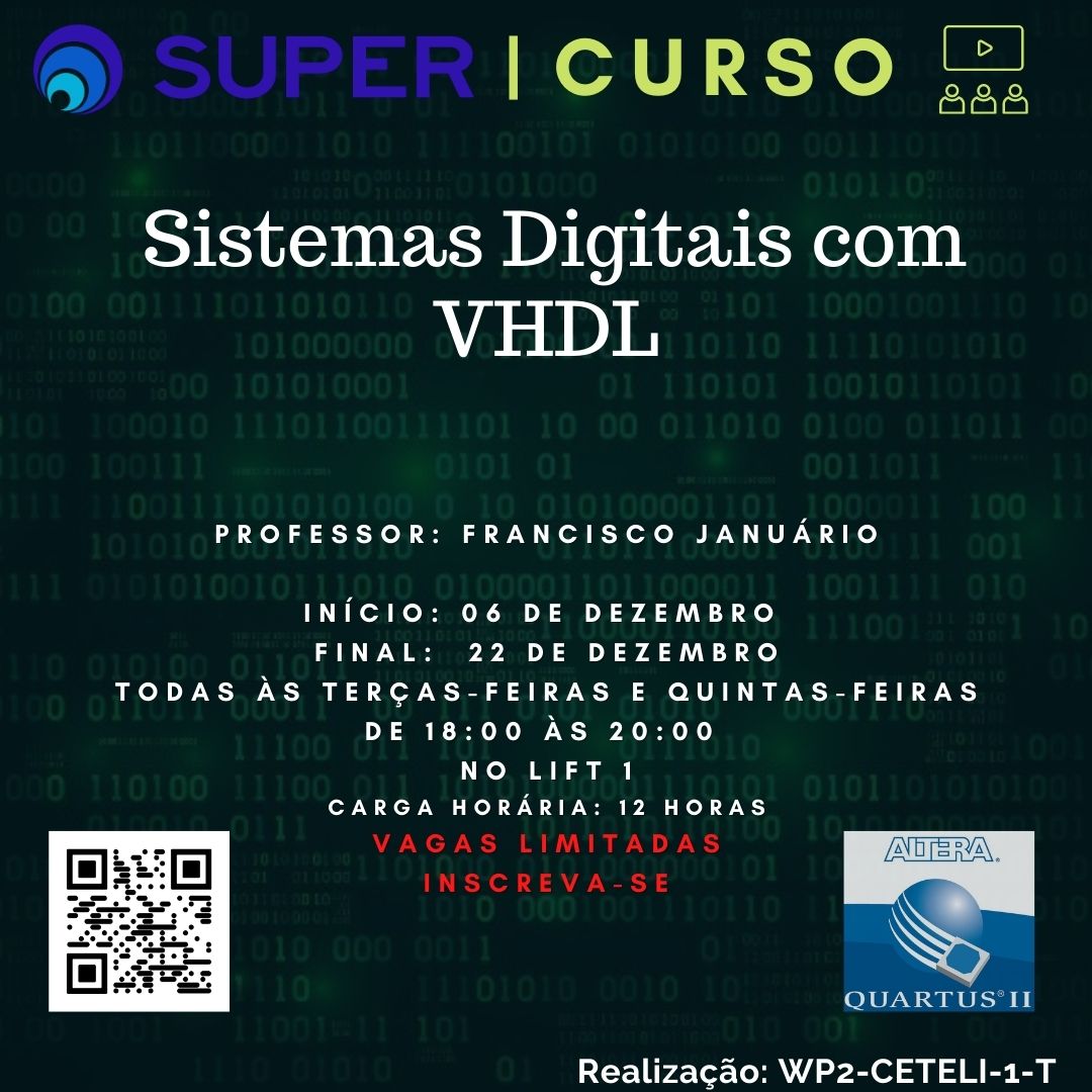 Formulário de Inscrição do Minicurso de Sistemas Digitais com VHDL.